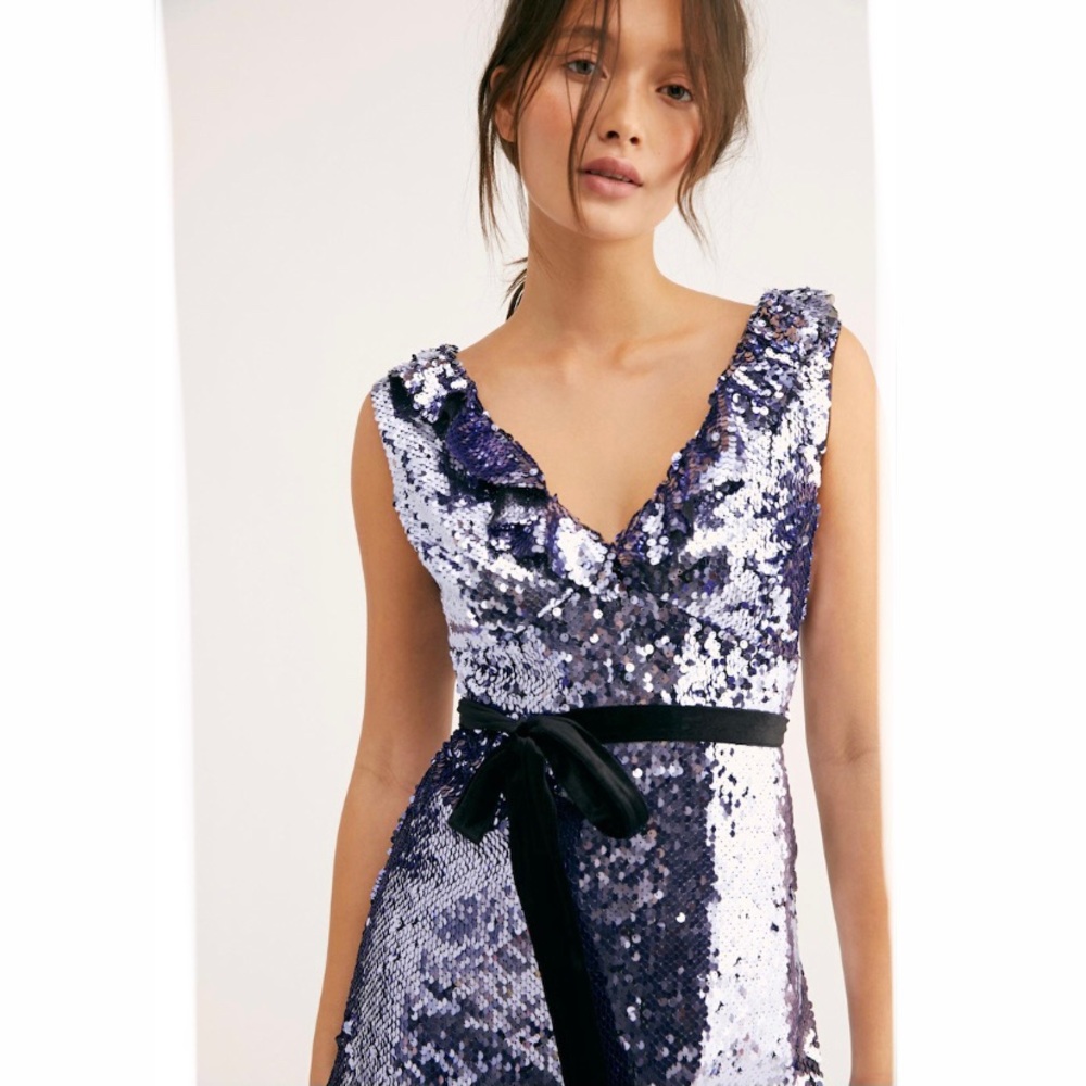 FREE PEOPLE | NWT Siren Sequin Dress Size 8 - Picture 3 of 10